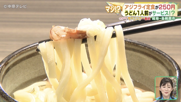 箸でうどんを持ち上げた写真